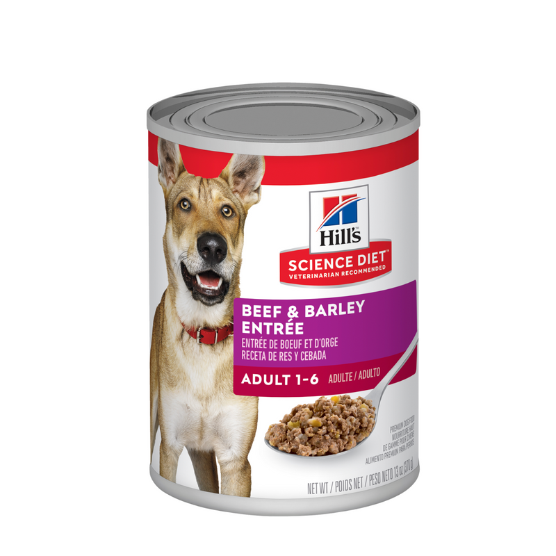 Hill's Science Diet Canned Dog Food Adult Beef & Barley Entree 01