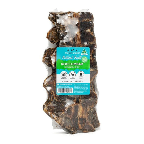 The Pet Project Natural Dog Treats Kangaroo Lumbar - 1 Pack | PeekAPaw Pet Supplies