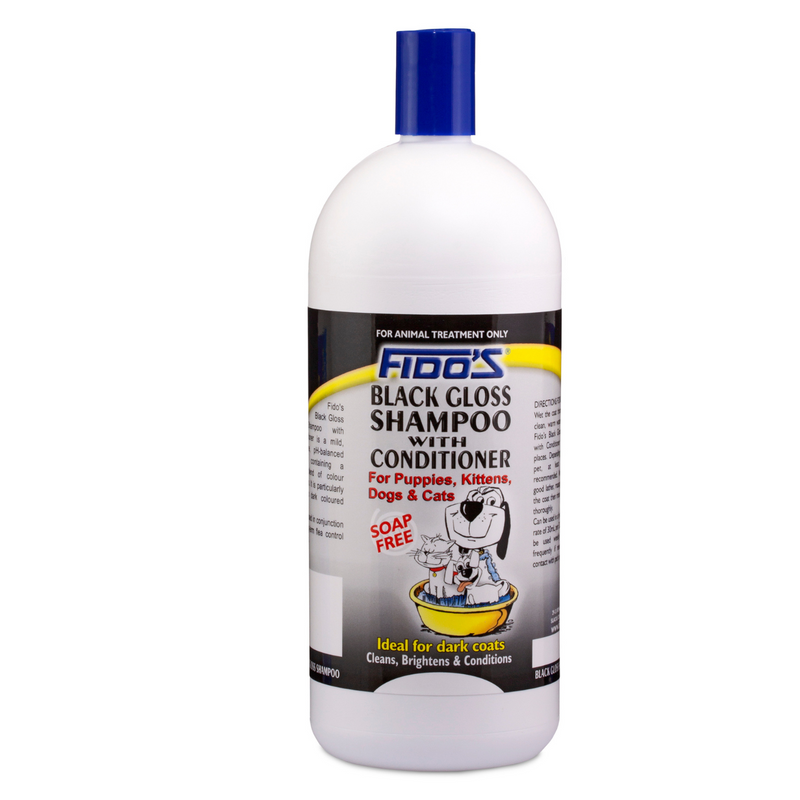 Fido's Black Gloss Shampoo & Conditioner for Dogs & Cats 1L