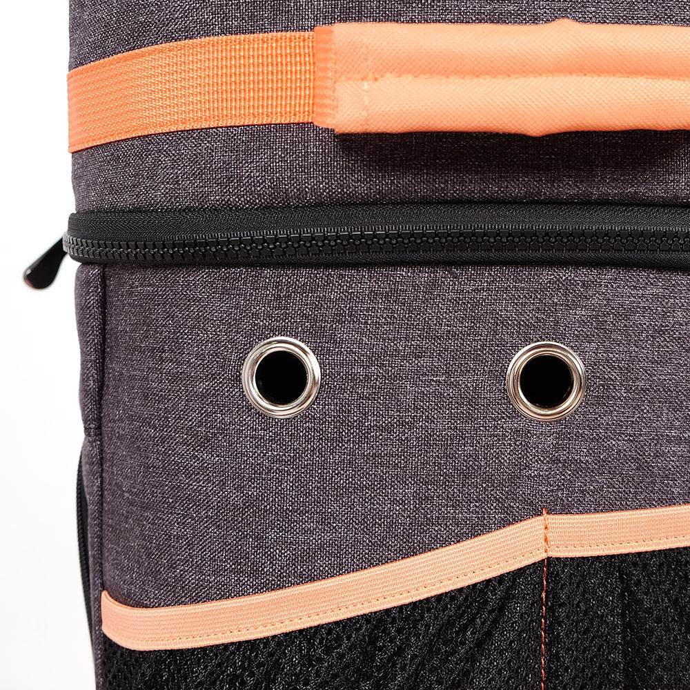Ibiyaya Double Pet Carrier Backpack Two-Tier-Compartment 12