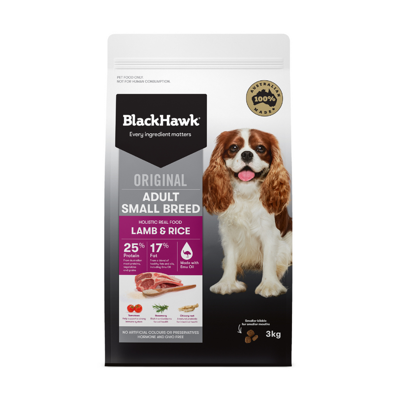 Black Hawk Dry Dog Food Original Adult Small Breed Lamb & Rice 3kg