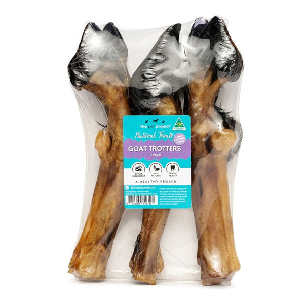 The Pet Project Natural Dog Treats Goat Trotters - 3 Pack | PeekAPaw Pet Supplies