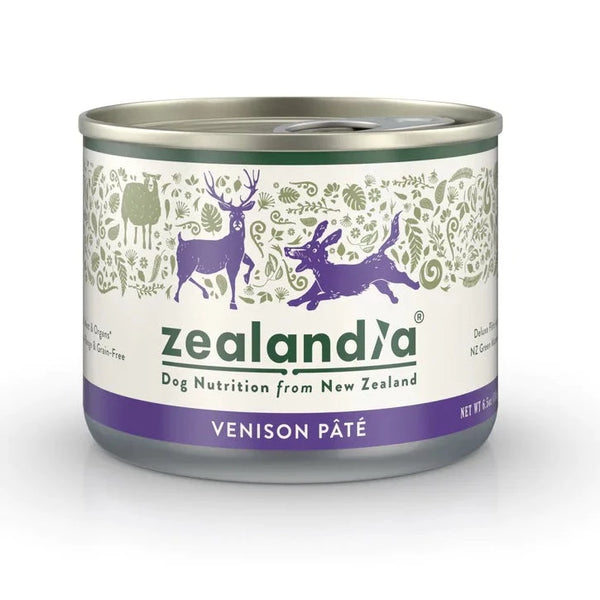 ZEALANDIA Premium Wet Dog Food Venison Pate 185g x 24