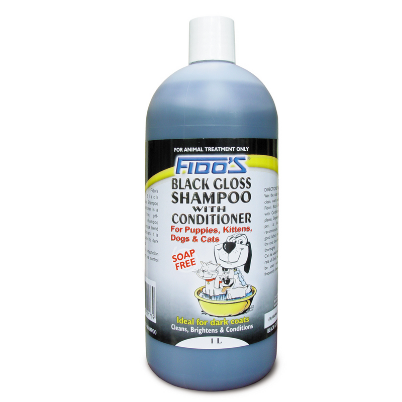 Fido's Black Gloss Shampoo & Conditioner for Dogs & Cats 03