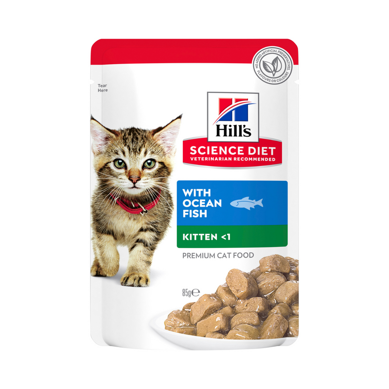 Hill s Science Diet Kitten Ocean Fish Cat Food Pouches PeekAPaw