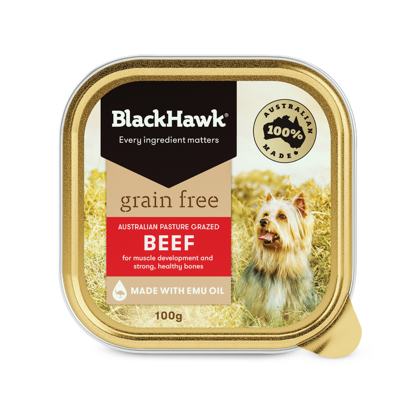 Black Hawk Wet Dog Food Tray Grain Free Beef 01