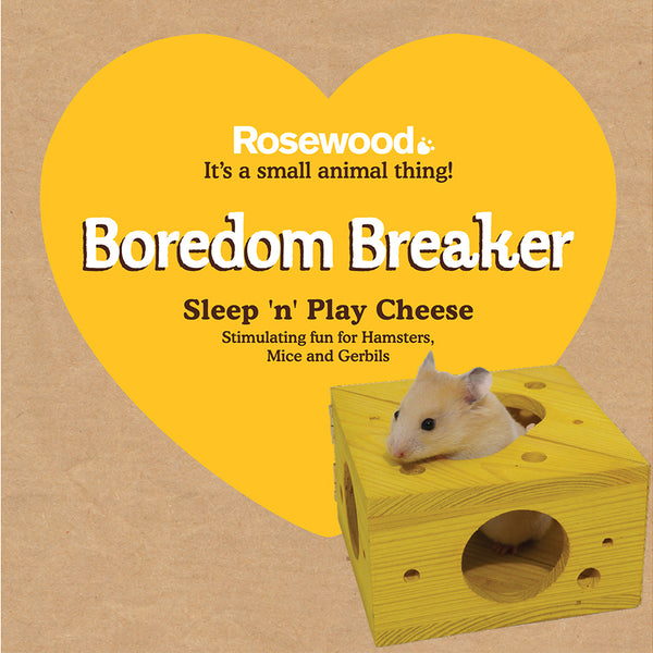 Rosewood Small Animal Activity Toys Sleep 'N' Play Cheese