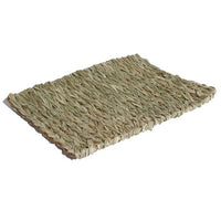 Rosewood woven seagrass Chill n Scratch mat for small pets to rest on and gnaw
