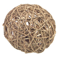 Rosewood woven seagrass fun ball for small pets to roll and chew