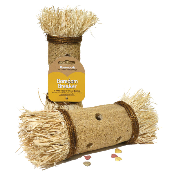 Rosewood Small Animal Activity Toys Loofa Toss 'N' Treat Roller
