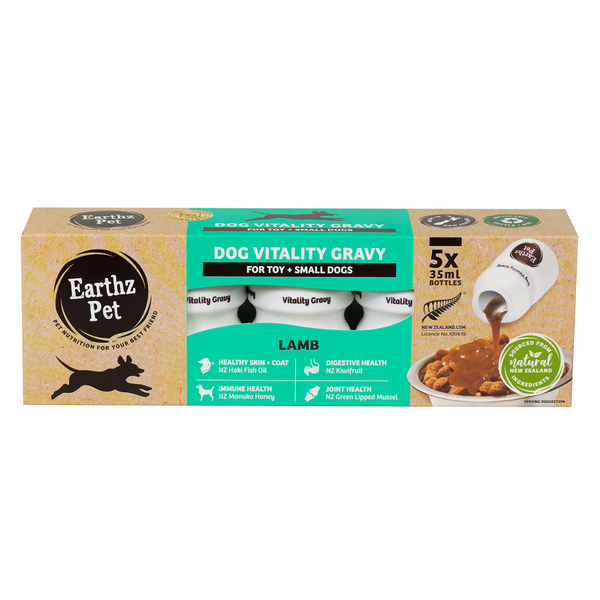 Earthz Pet Dog Vitality Gravy for Toy & Small Dogs Lamb 35ml x 5