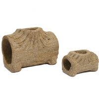 Rosewood edible pressed grass play logs for small pets, large and small shown together