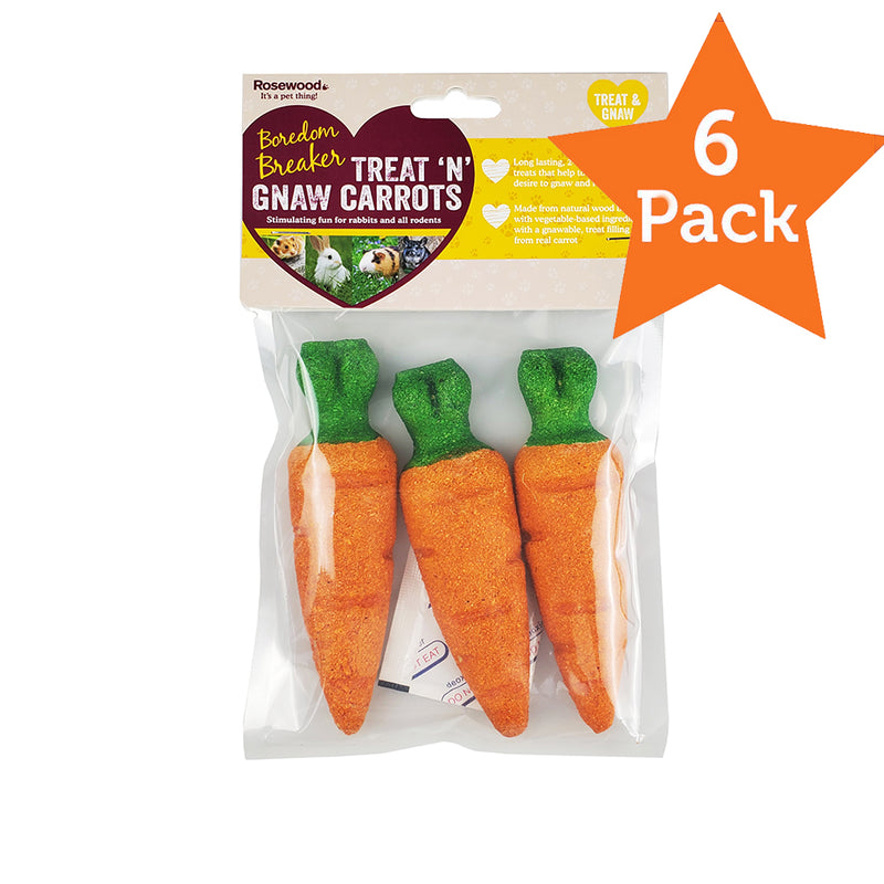 Rosewood Small Animal Activity Toys Small Carrots With Filling 02