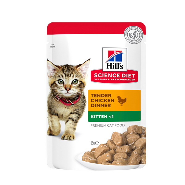 Hill's Science Diet Kitten Tender Chicken Cat Food Pouches 01