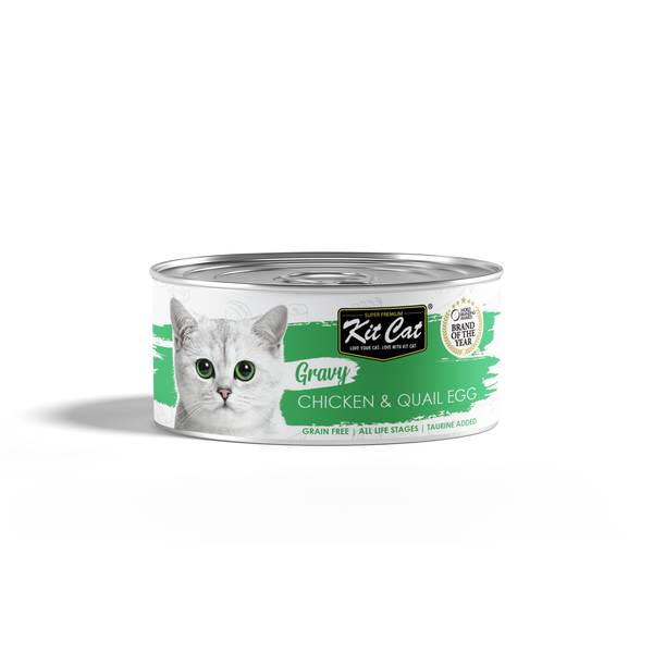 Kit Cat Gravy Canned Cat Food Chicken & Quail Egg 70g