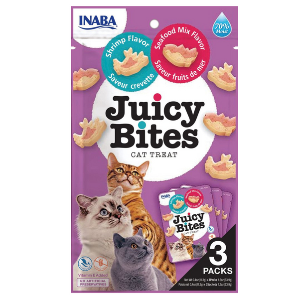 Inaba Cat Treat Juicy Bites Shrimp & Seafood Mix 01