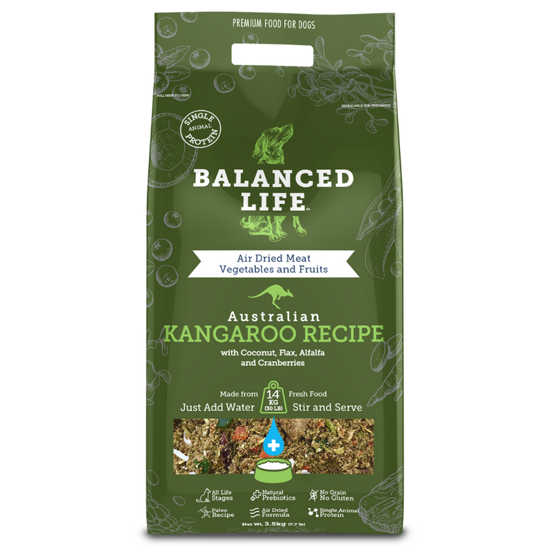 Balanced Life Air-Dried Rehydrate Dog Food - Kangaroo 3.5kg