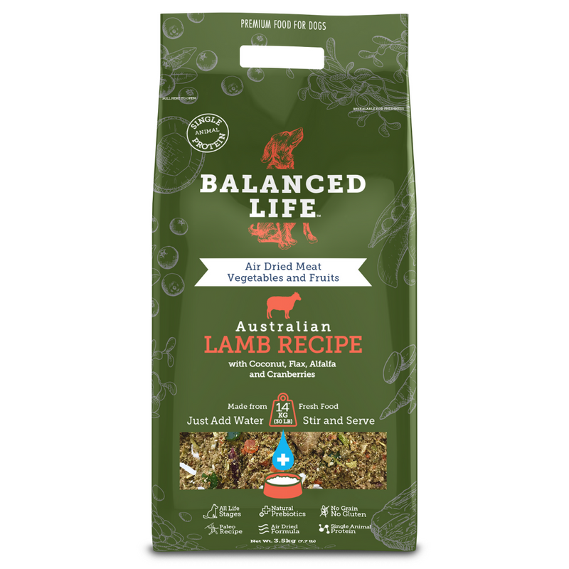 Balanced Life Air-Dried Rehydrate Dog Food - Lamb 3.5kg