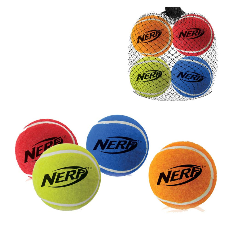 Nerf Dog Toy - 4 Ball Pack - 4 x Squeak Tennis Balls 02