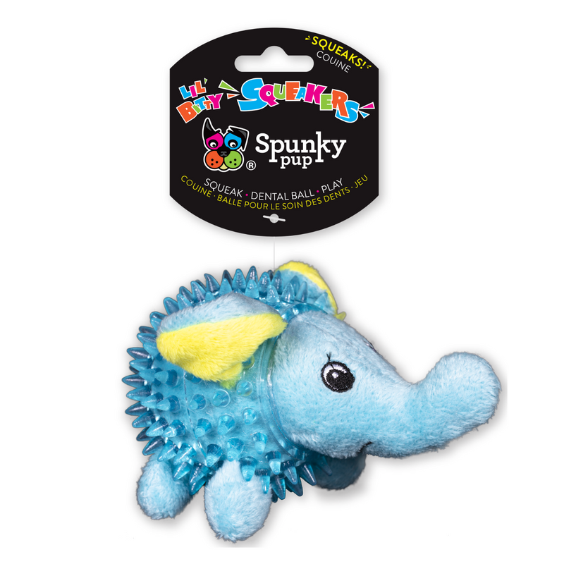Spunky Pup Dog Toy Lil Bitty Squeaker Elephant