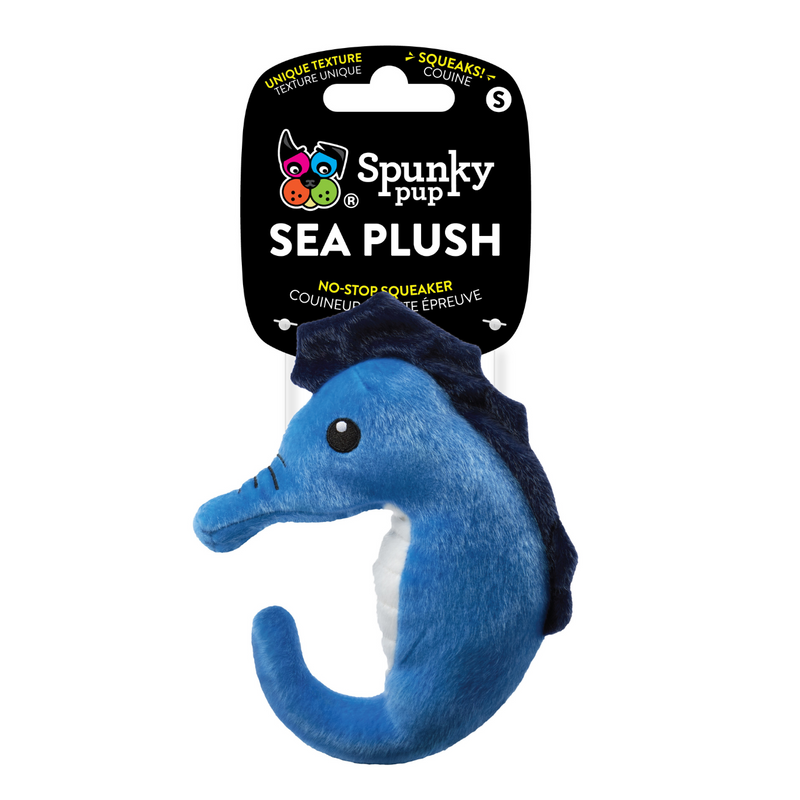 Spunky Pup Dog Toy Sea Plush Seahorse