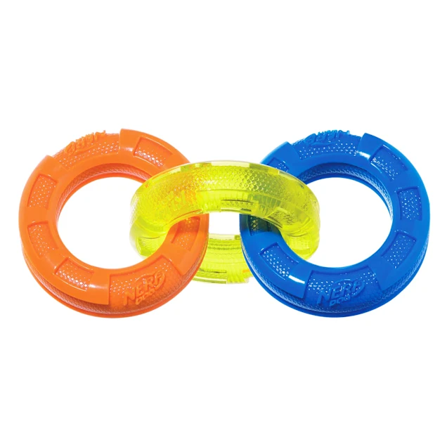 Nerf Dog Toy - TPR Exo 3 Ring Tugg 23cm 03