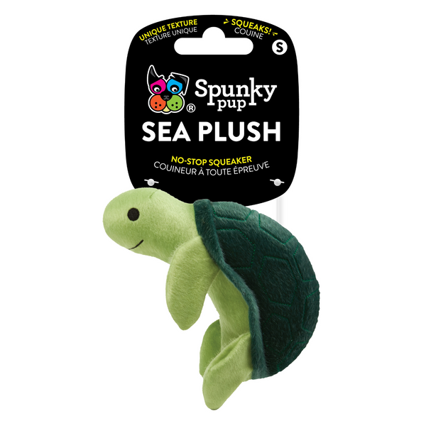 Spunky Pup Dog Toy Sea Plush Turtle