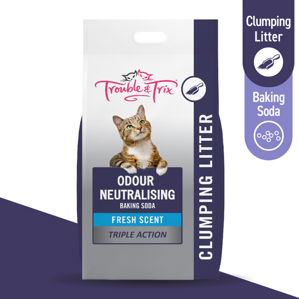 Trouble Trix Odour Neutralising Clumping Cat Litter With Baking Soda