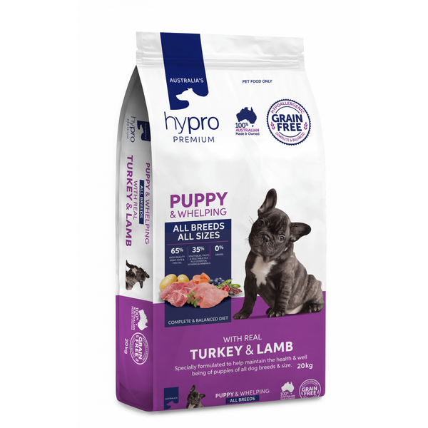 Hypro Premium Dry Puppy Food Grain Free Turkey & Lamb 20kg