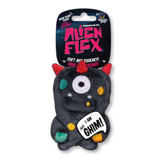 Spunky Pup Dog Toy Alien Flex Plush Mini Ghim