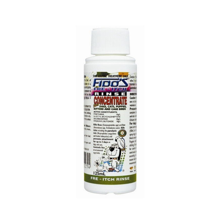 Fido's Fre-Itch Rinse Concentrate for Dogs, Cats & Cage Birds 125ml