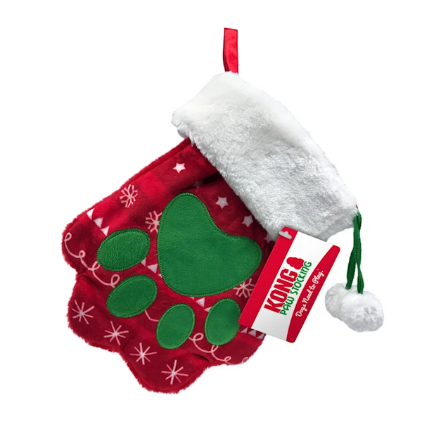KONG Dog Toys Holiday Stocking Paw Large