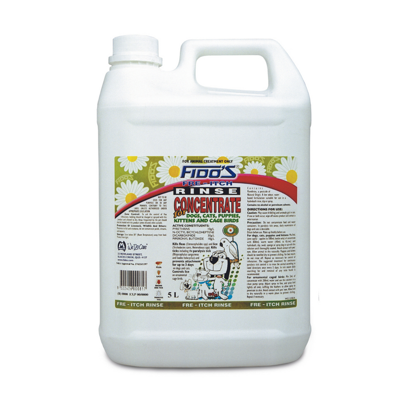 Fido's Fre-Itch Rinse Concentrate for Dogs, Cats & Cage Birds 5L