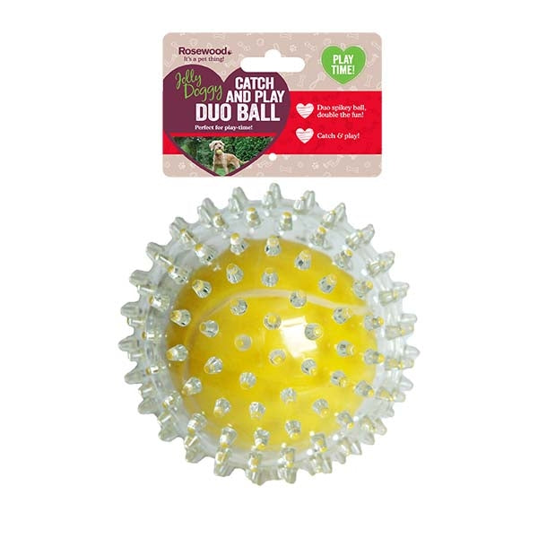 Rosewood Dog Toys Jolly Doggy Catch & Play Tennis Ball 01