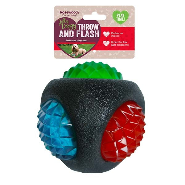 Rosewood Dog Toys Jolly Doggy Catch & Flash Ball 01