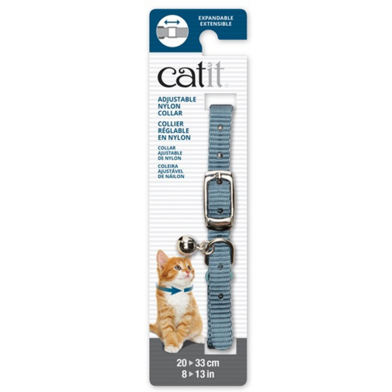 Catit Nylon Adjustable Cat Collar Expandable Blue