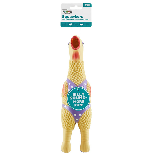 Charming Pet Squawkers Latex Rubber Chicken Interactive Dog Toy Large - Henrietta