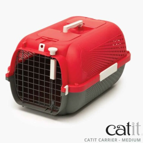 Catit Voyageur Cat Carrier Medium Cherry Red/Dark Grey