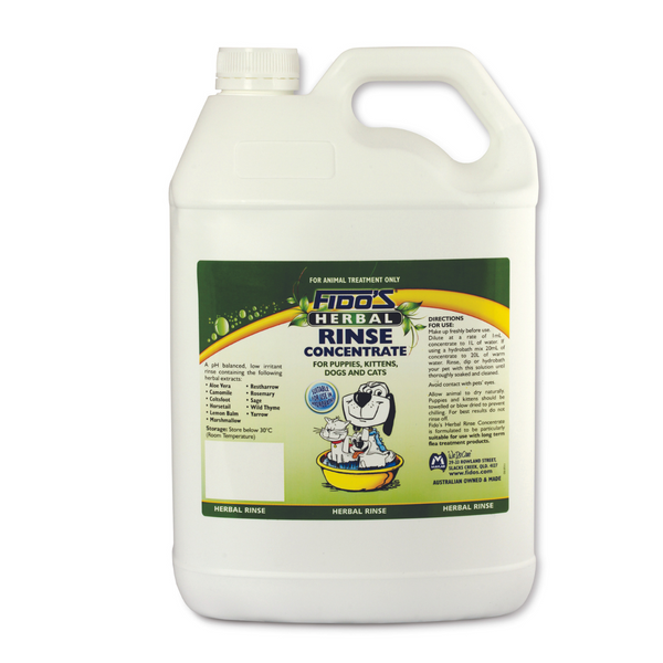 Fido's Herbal Rinse Concentrate for Dogs & Cats 5L