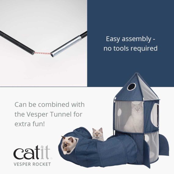 Catit Vesper Soft Foldable Play Furniture Rocket 04