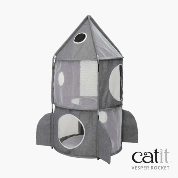 Catit Vesper Soft Foldable Play Furniture Rocket Grey