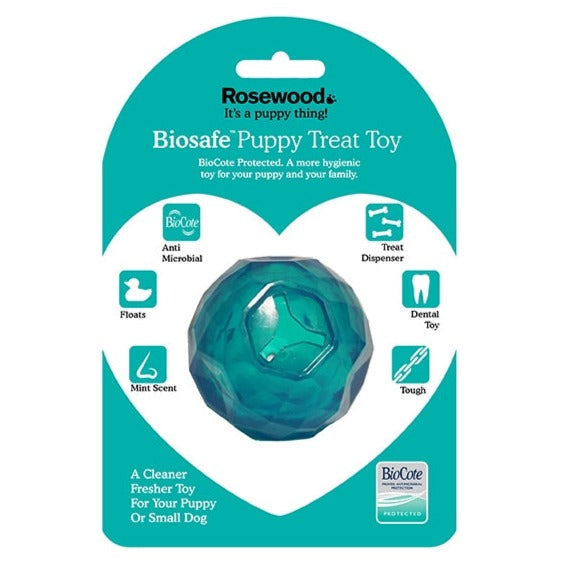 Rosewood Biosafe Dog Toys for Puppy Treat Puppy Blue