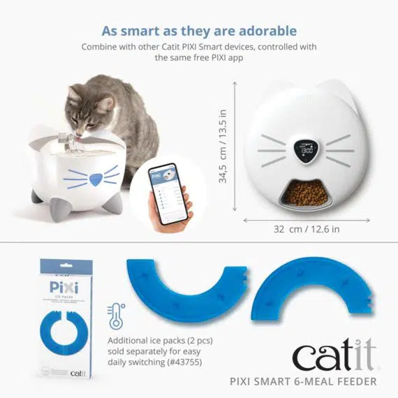 Catit Pixi Smart 6-Meal Feeder & Replacement Ice Pack 02