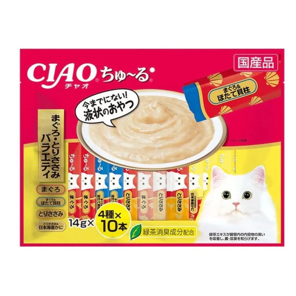 Ciao Cat Treats Churu Tuna & Chicken Variety 14g x 40