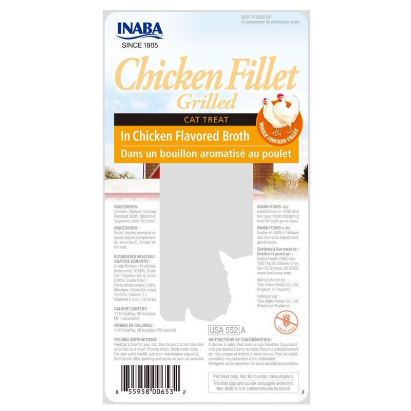 Inaba Cat Treat Grilled Chicken Fillet In Chicken Broth 02