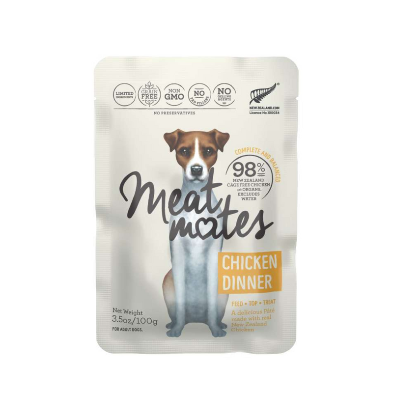 Meat Mates Dog Pouches Chicken Dinner