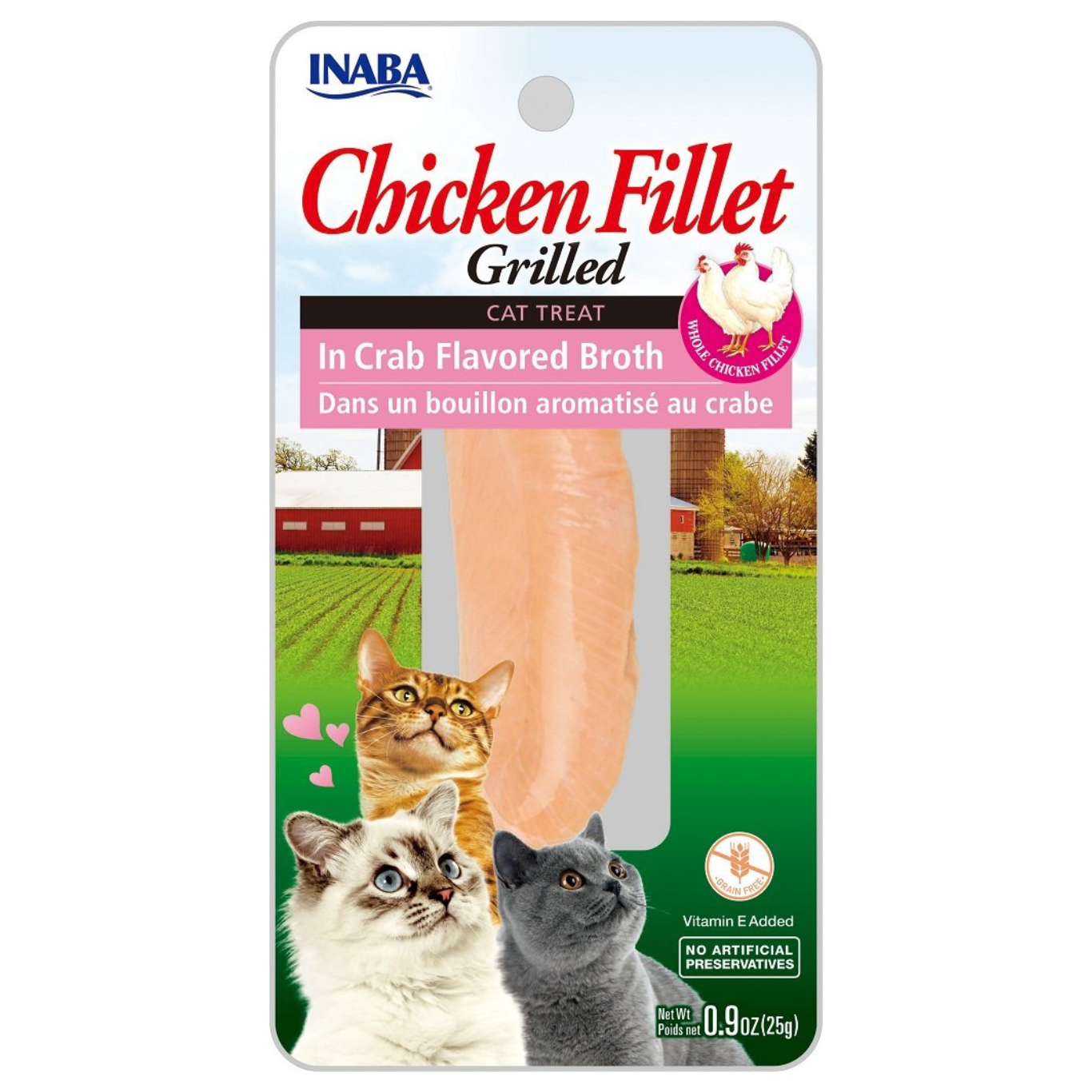 Inaba Cat Treat Grilled Chicken Fillet In Crab Broth 01