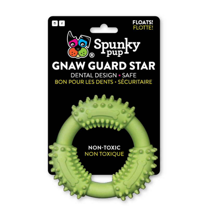 Spunky Pup Dog Toy Gnaw Guard Foam Ring Floats