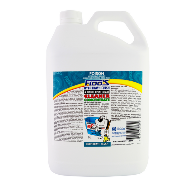 Fido's Hydrobath Flush & Kennel Disinfectant Cleaner Concentrate 5L