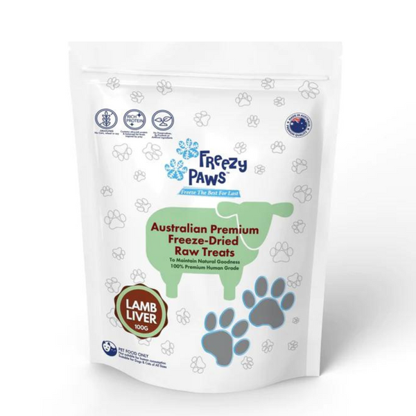 Freezy Paws Freeze Dried Lamb Liver Treats 100g